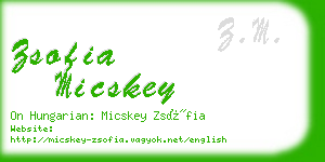 zsofia micskey business card